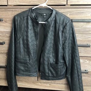 Black leather jacket